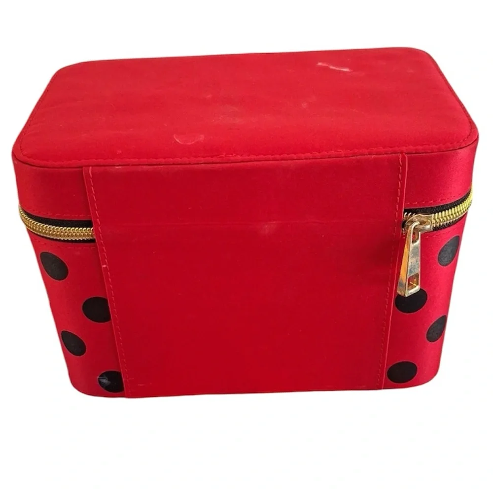 Marc Jacobs Red Cosmetic Bag with Black Polka Dots